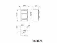 Vrijstaande houthaard met oven boreal, eh 8000 - afbeelding 8 van  9