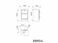 Vrijstaande houthaard met oven eh8000 - afbeelding 6 van  7