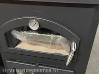 Vrijstaande houthaard met oven / koookplaatjes bronpi, monza - afbeelding 10 van  14