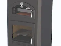 Vrijstaande houthaard met oven / koookplaatjes bronpi, monza