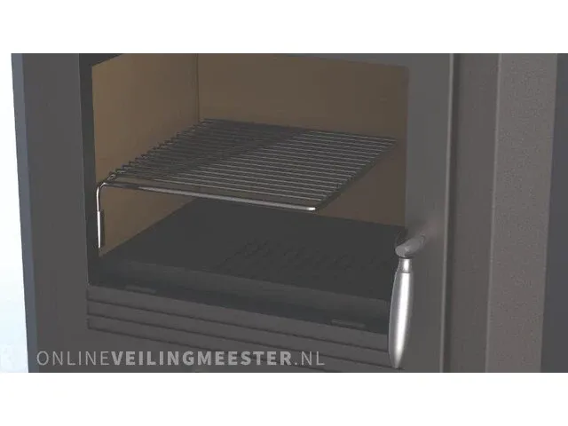 Vrijstaande houthaard met oven / koookplaatjes bronpi, monza - afbeelding 4 van  14