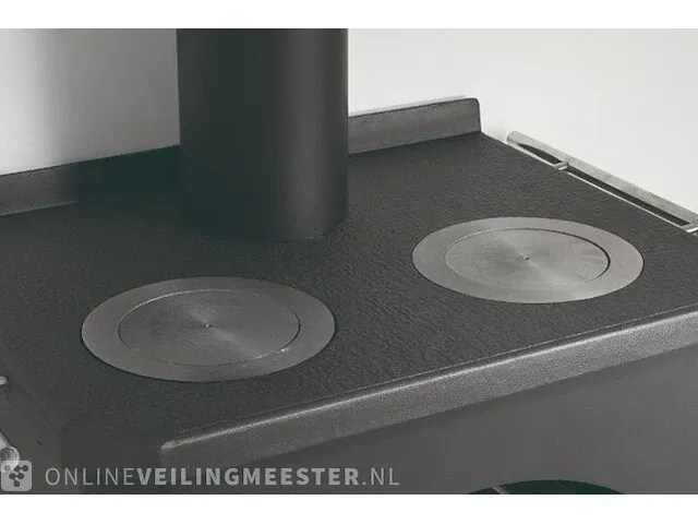 Vrijstaande houthaard met oven / koookplaatjes bronpi, monza - afbeelding 5 van  14