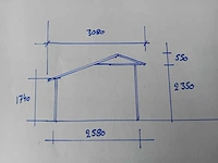 Vrijstaande kapschuur constructie 420x309x290cm - afbeelding 5 van  5