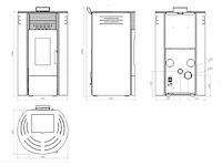 Vrijstaande pellethaard 12 kw eser14 wit - afbeelding 4 van  5