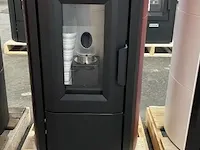 Vrijstaande pellethaard 8,5 kw, eswo 115, bordeaux - afbeelding 2 van  6