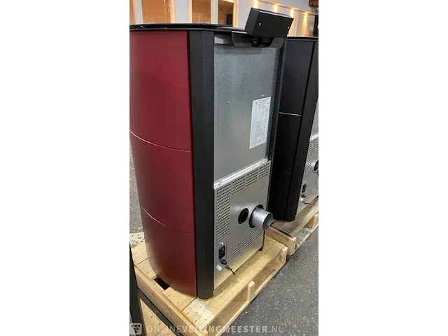 Vrijstaande pellethaard 8,5 kw, eswo 115, bordeaux - afbeelding 4 van  6