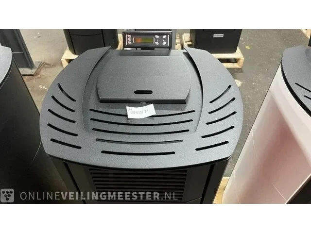 Vrijstaande pellethaard 8,5 kw, eswo 115, bordeaux - afbeelding 5 van  6