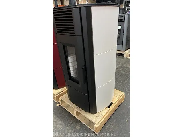 Vrijstaande pellethaard 8,5 kw, eswo 115, wit - afbeelding 3 van  7