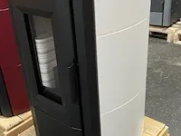 Vrijstaande pellethaard 8,5 kw, eswo 115, wit - afbeelding 3 van  7