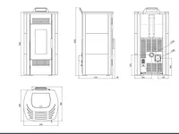 Vrijstaande pellethaard 8,5 kw, eswo 115, zwart - afbeelding 6 van  6