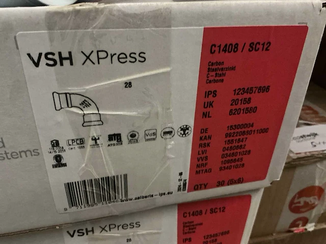 Vsh xpress c1408 / sc12 koppeling (90x) - afbeelding 3 van  3