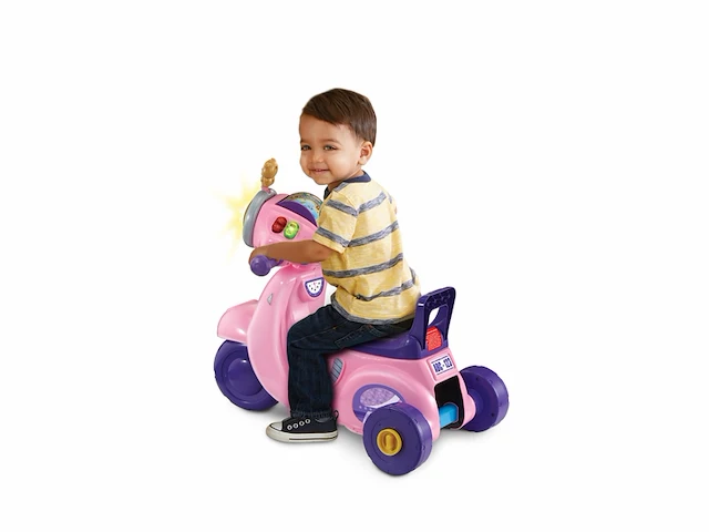 Vtech 2 in 1 loopscooter educatief speelgoed ombouwen tot driewieler speelgoed vanaf 1 jaar roze - afbeelding 4 van  5