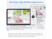 Vtech babymonitor vm919 hd-videobabyfoon met groothoekcamera 360° panoramisch zicht, hd-video, helder geluid, 7" lcd-kleurenscherm - afbeelding 4 van  4