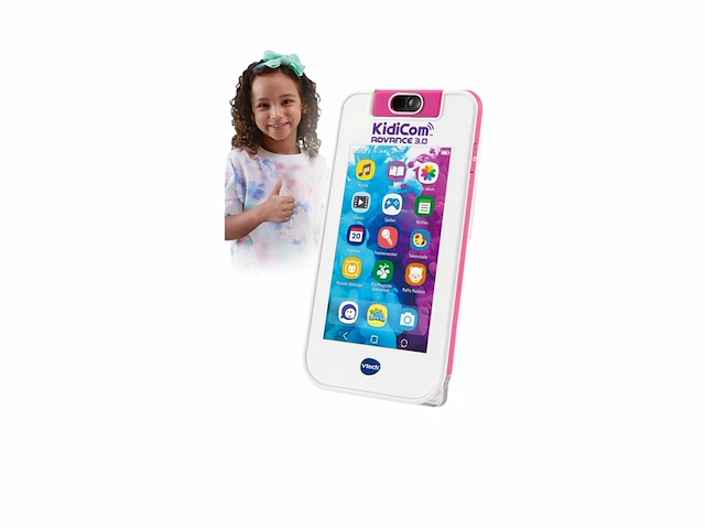 Vtech kidicom advance 3.0 telefoon interactieve kinder mobiel met camera educatief speelgoed vanaf 5 roze - afbeelding 2 van  4