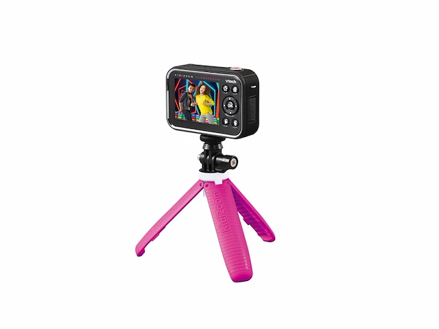Vtech kidizoom vlog camera met animatie achtergronden vanaf 5 tot 12 jaar roze - afbeelding 3 van  6