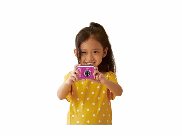 Vtech kidizoom vlog camera met animatie achtergronden vanaf 5 tot 12 jaar roze - afbeelding 4 van  6