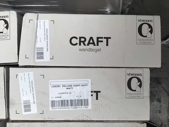 Vtwonen craft light grey wandtegel 12,5x12,5 cm 19 m² - afbeelding 2 van  4