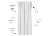 Vtwonen kant en klaar gordijn deelsverduisterend drizzle egg white (kleurnr. 1292) 140x270 cm (bxh) - afbeelding 2 van  2