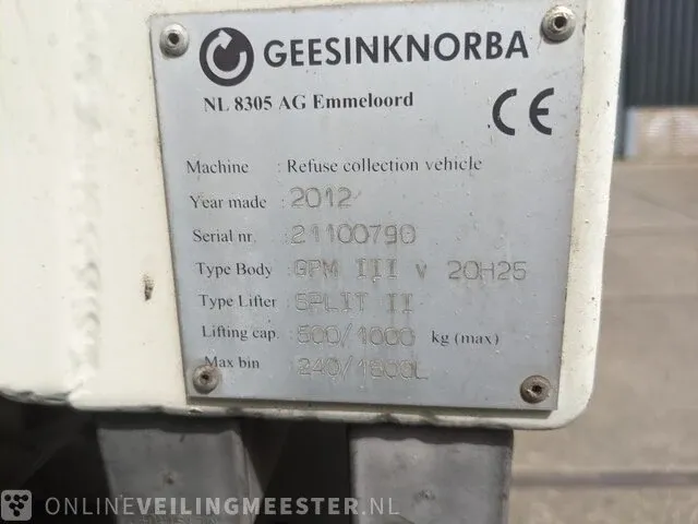 Vuilniswagen met achterlader daf, fag cf 75.250, bouwjaar 2012 | 235616 km - afbeelding 22 van  51