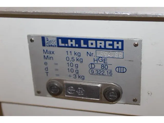 Vulmachine met weegschaalfunctie l.h.lorch 4594.89. let op! werking en compleetheid onbekend. - afbeelding 3 van  4
