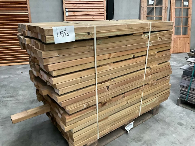 Vuren balk 150x8,5x4,5 cm (195x) - afbeelding 1 van  8