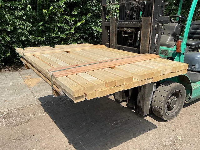 Vuren balk 178x6,8x4,5 cm (29x) - afbeelding 1 van  4