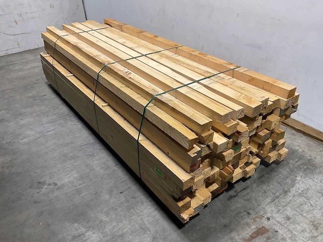 Vuren balk 300x9x6,6 cm (55x) - afbeelding 1 van  6