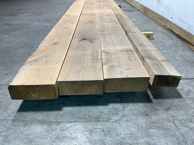 Vuren balk 380-480cm diverse breedtes 4-delig - afbeelding 6 van  6