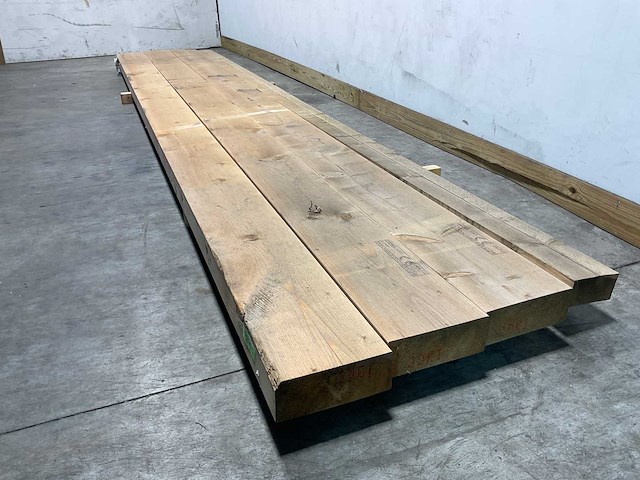 Vuren balk 380-480cm diverse breedtes 4-delig - afbeelding 5 van  6