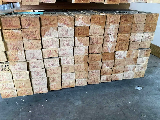 Vuren balk 390x10x6.5 cm (9x) - afbeelding 3 van  5