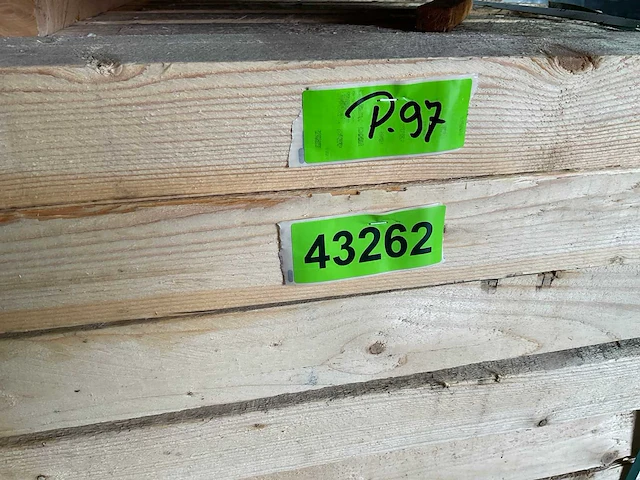 Vuren balk 390x10x6.5 cm (9x) - afbeelding 5 van  5