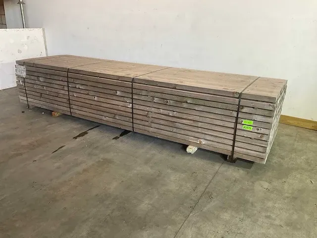Vuren balk 400x15x5,5 cm (8x) - afbeelding 1 van  6