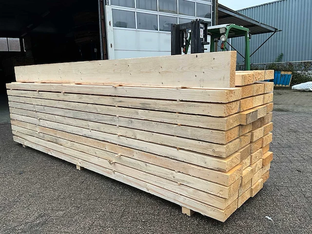 Vuren balk 400x25x8,8cm (10x) - afbeelding 5 van  5