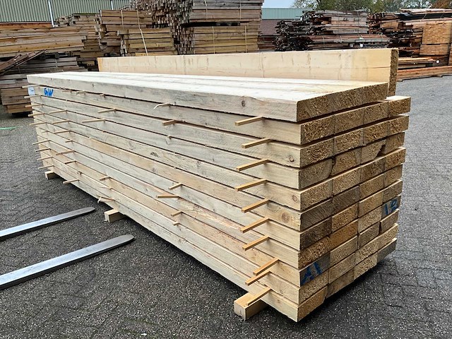 Vuren balk 400x25x8,8cm (6x) - afbeelding 1 van  5