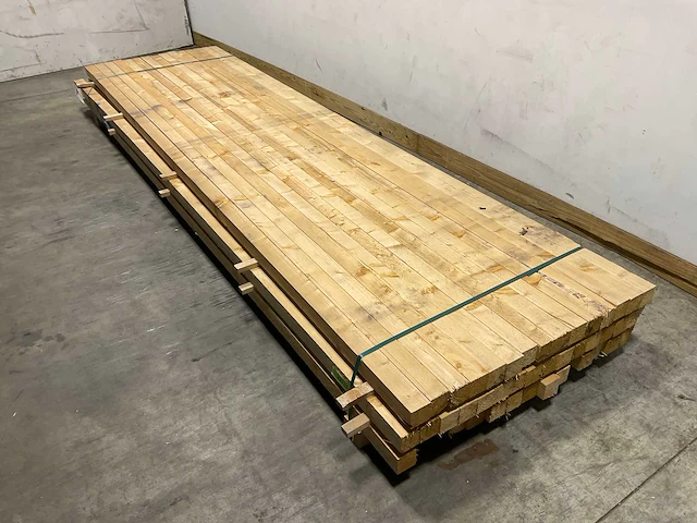 Vuren balk 400x6,7x6,7 cm (46x) - afbeelding 1 van  7