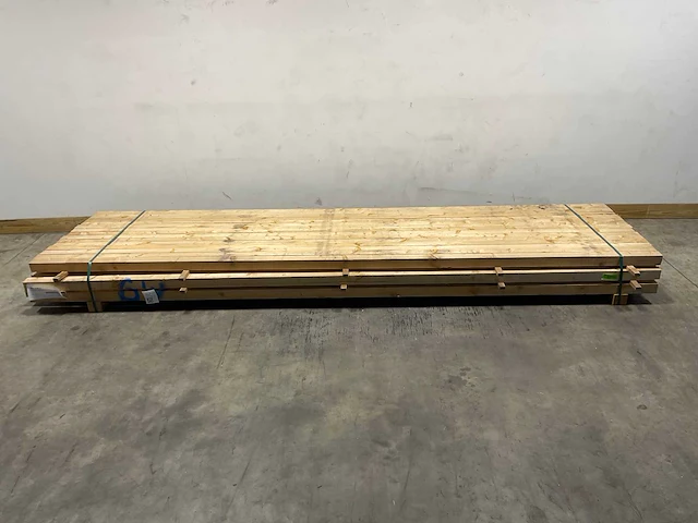 Vuren balk 400x6,7x6,7 cm (46x) - afbeelding 2 van  7