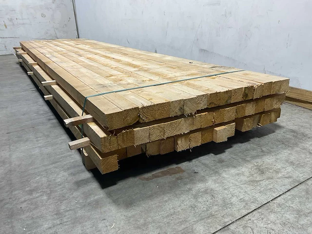 Vuren balk 400x6,7x6,7 cm (46x) - afbeelding 5 van  7