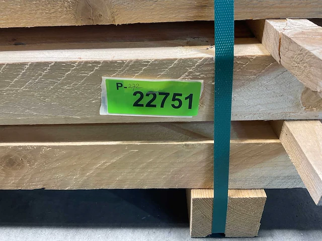 Vuren balk 400x6,7x6,7 cm (46x) - afbeelding 7 van  7