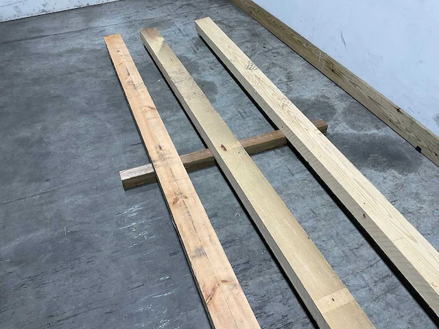 Vuren balk 450x12,5x7,5 cm (3x) - afbeelding 2 van  5