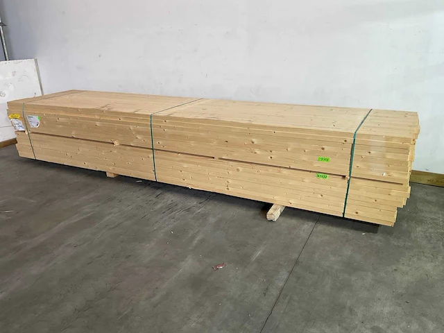 Vuren balk 450x14,5x4,5 cm (25x) - afbeelding 1 van  6