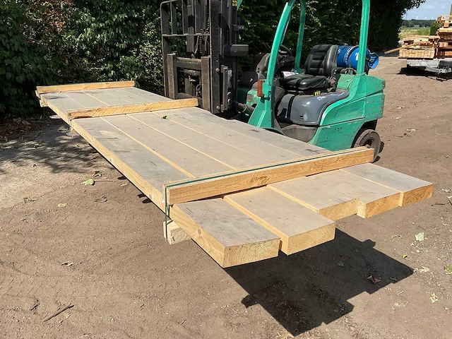 Vuren balk 450x21x7 cm (5x) - afbeelding 1 van  3