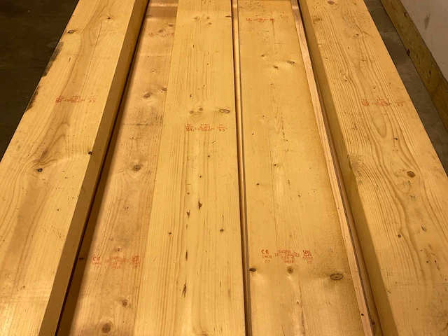 Vuren balk 450x22.5x7.5 cm (10x) - afbeelding 3 van  6