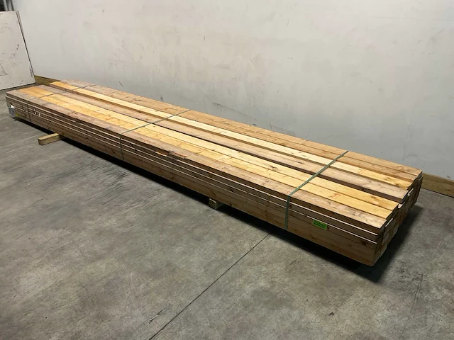 Vuren balk 480x12,5x5 cm (26x) - afbeelding 1 van  5
