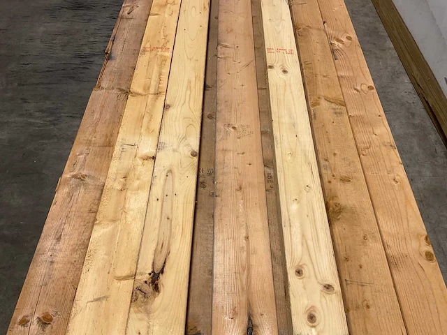 Vuren balk 480x12,5x5 cm (26x) - afbeelding 2 van  5