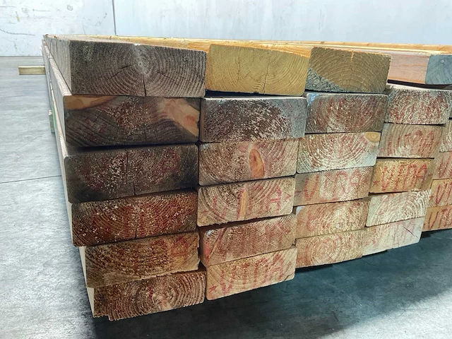Vuren balk 480x12,5x5 cm (26x) - afbeelding 3 van  5