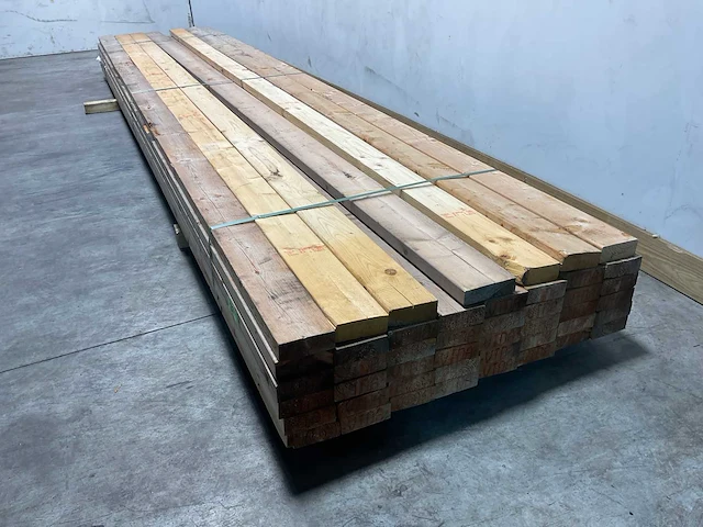 Vuren balk 480x12,5x5 cm (26x) - afbeelding 4 van  5