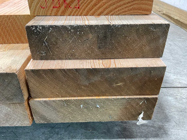 Vuren balk 480x26,5x17 cm (8x) - afbeelding 3 van  5
