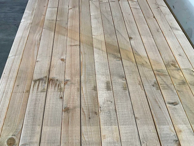 Vuren balk 480x7.5x7.5 cm (22x) - afbeelding 3 van  6