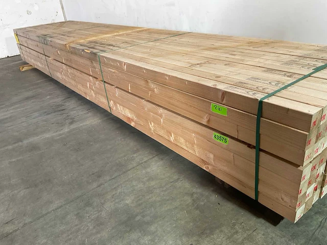 Vuren balk 480x7.5x7.5 cm (22x) - afbeelding 5 van  6