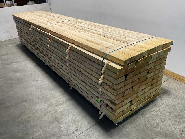 Vuren balk 500x13,2x6,6 cm (25x) - afbeelding 1 van  6